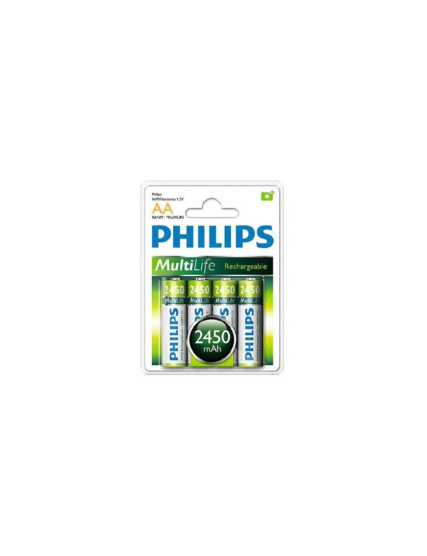 PILAS RECARGABLE PHILIPS R6NM-MIGNON 2450MAH.P/4UD