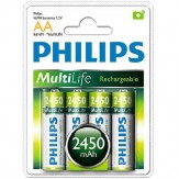 PILAS RECARGABLE PHILIPS R6NM-MIGNON 2450MAH.P/4UD