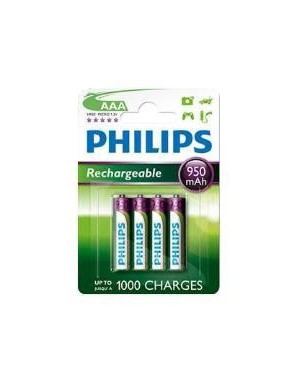 PILAS RECARGABLE PHILIPS HR03-MICRO 950MAH.P/4 UD