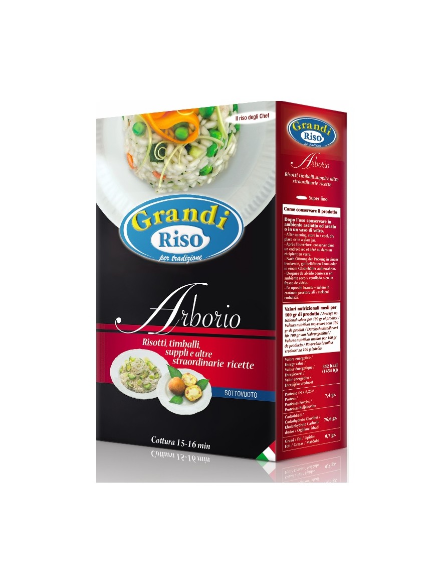 ARROZ ARBORIO EXTRA RISO SUPERFINO NEGRINI P/ 1 KG