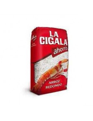 ARROZ LA CIGALA AHORRO REDONDO BOLSA 1.KG.