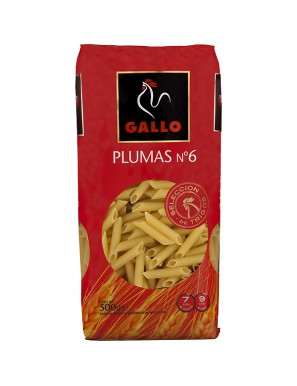 MACARRONES GALLO PLUMA/6 B/450 GR