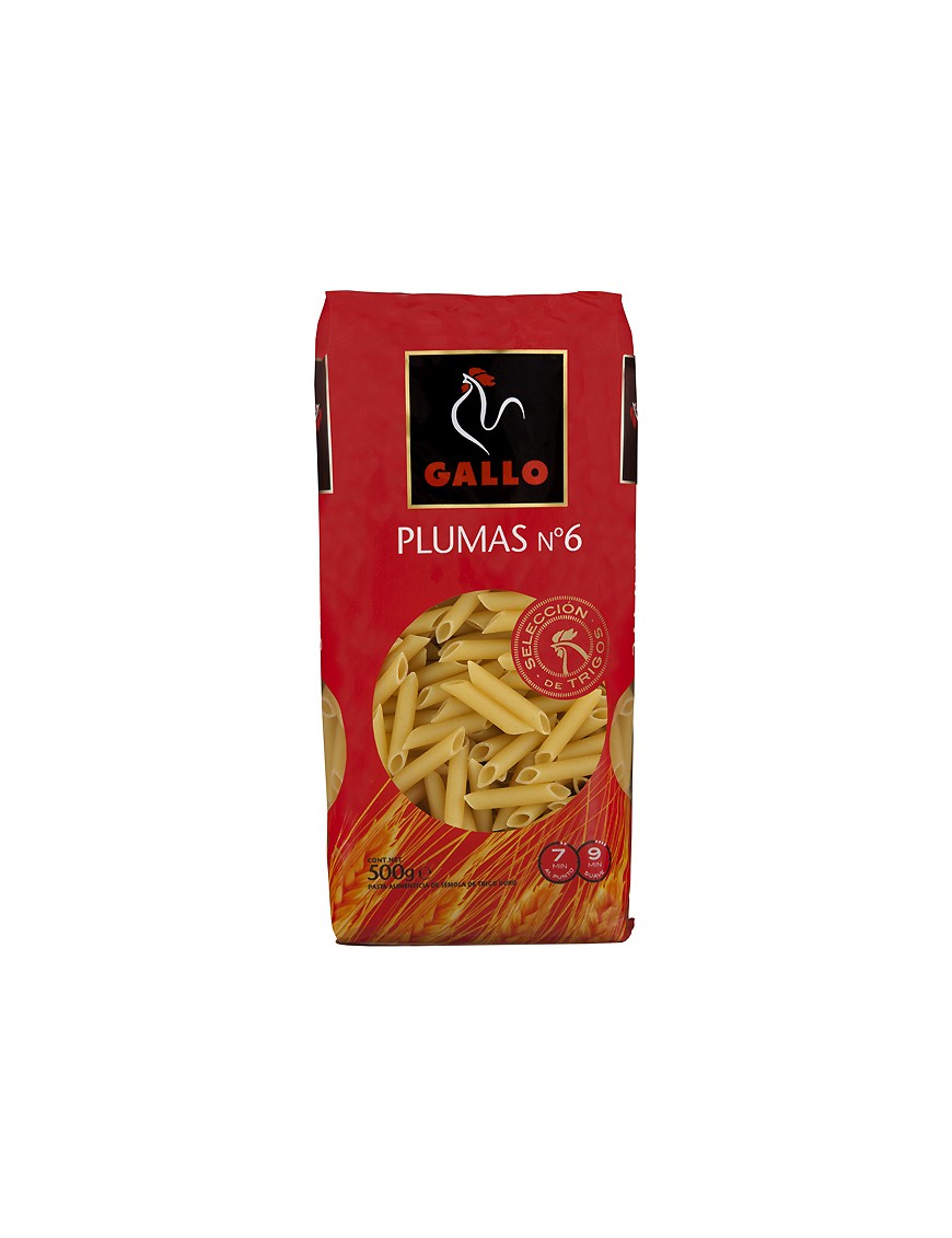 MACARRONES GALLO PLUMA/6 B/450 GR