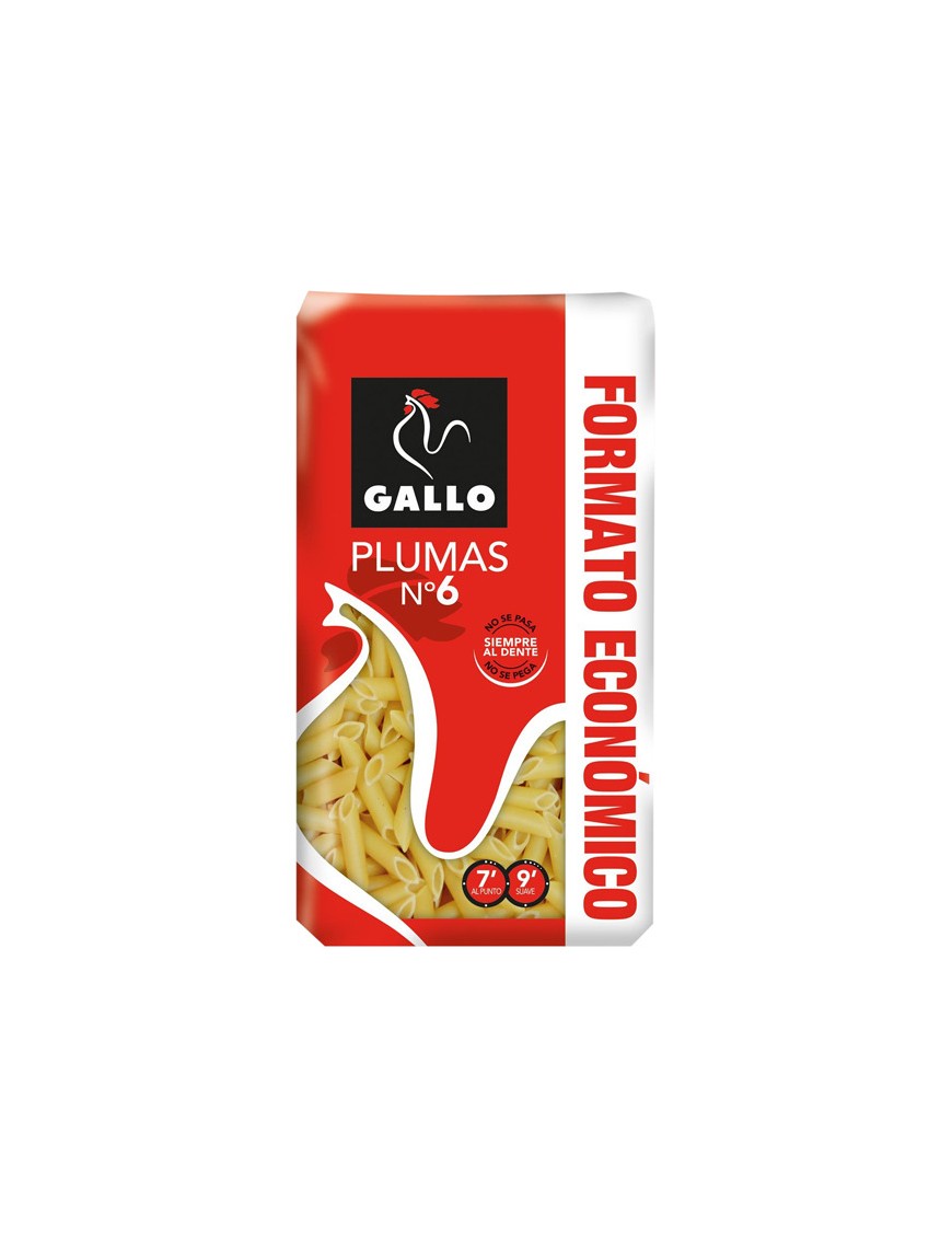 MACARRONES GALLO PLUMA 6 B/ 900GRS