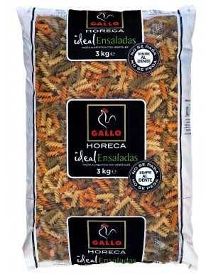 HELICES GALLO C/VEGETALES TRICOLOR B/3KG.