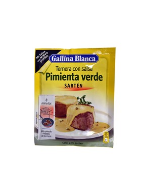 SALSA PIMIENTA VERDE C/TERNERA G/BLANCA S/59 GR