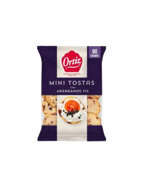 BISCOTTE TOSTAS MINI  ARANDANOS ORTIZ 90 GR