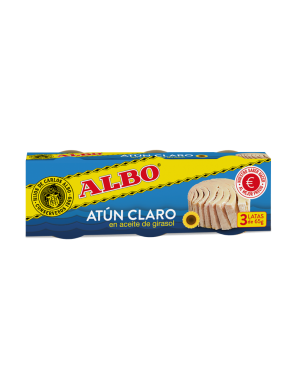 ATUN ALBO CLARO A/GIRASOL 65G PACK-3U