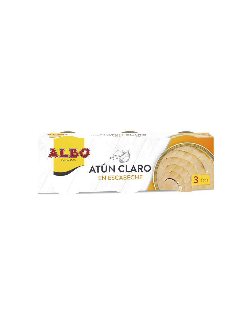 ATUN ALBO CLARO ESCABECHE 92 GR PACK-3 UD