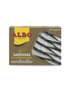 SARDINILLAS ALBO A/OLIVA  8/12UD L/105 GR