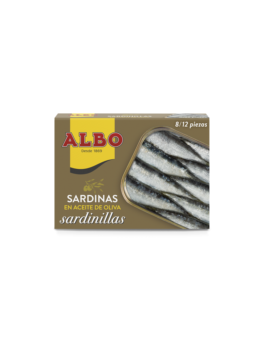 SARDINILLAS ALBO A/OLIVA  8/12UD L/105 GR