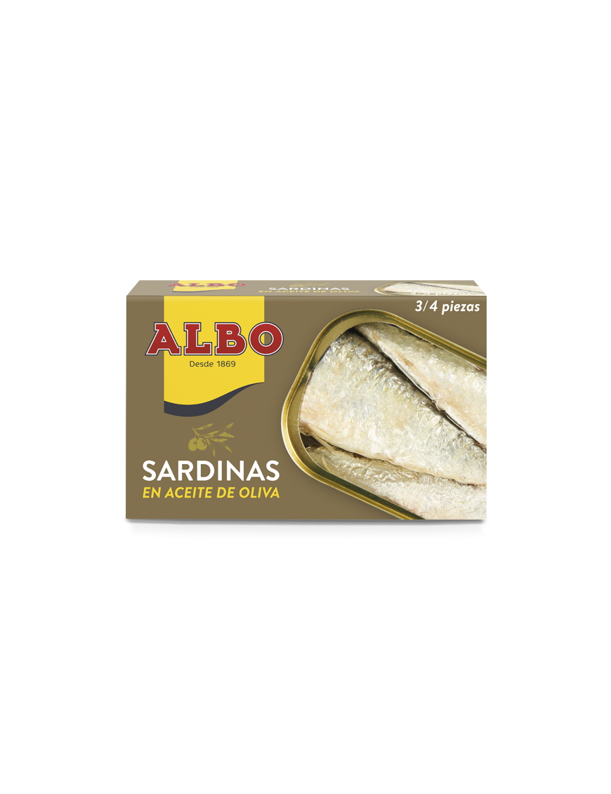 SARDINAS ALBO A/OLIVA  L/ 120GR