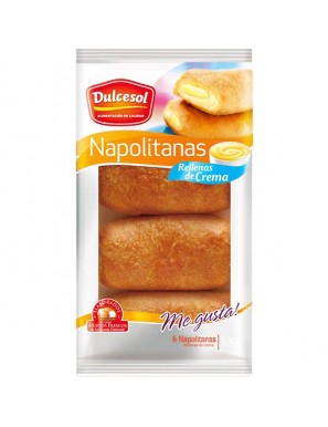 DULCESOL NAPOLITANAS CREMA 4 UD P/160 GR 1€