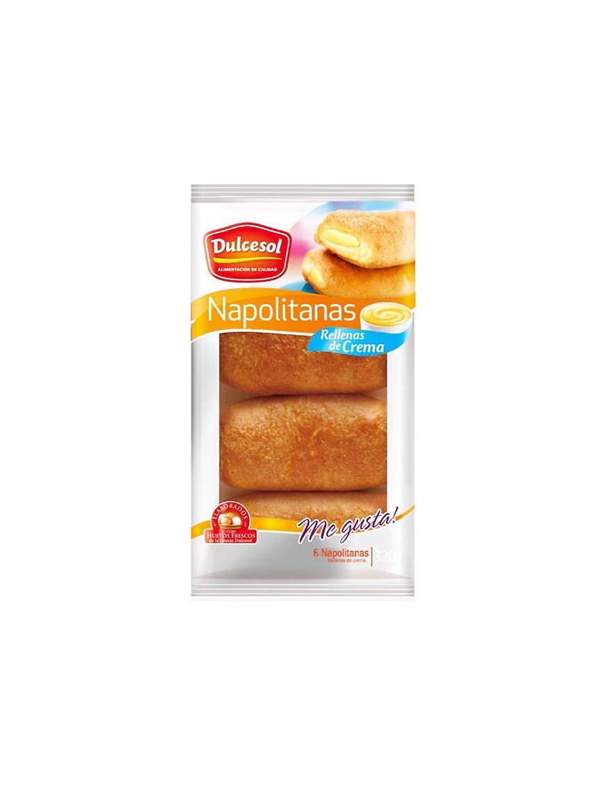 DULCESOL NAPOLITANAS CREMA 4 UD P/160 GR 1€