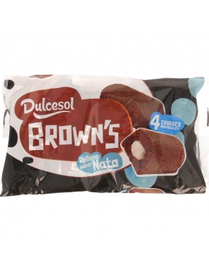 DULCESOL BROWN´S RELLENO NATA P/3 UD 1€