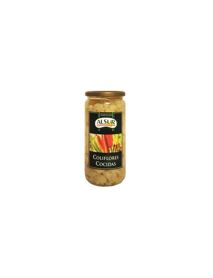 COLIFLOR COCIDA ALSUR TARRO CRISTAL 660 GR