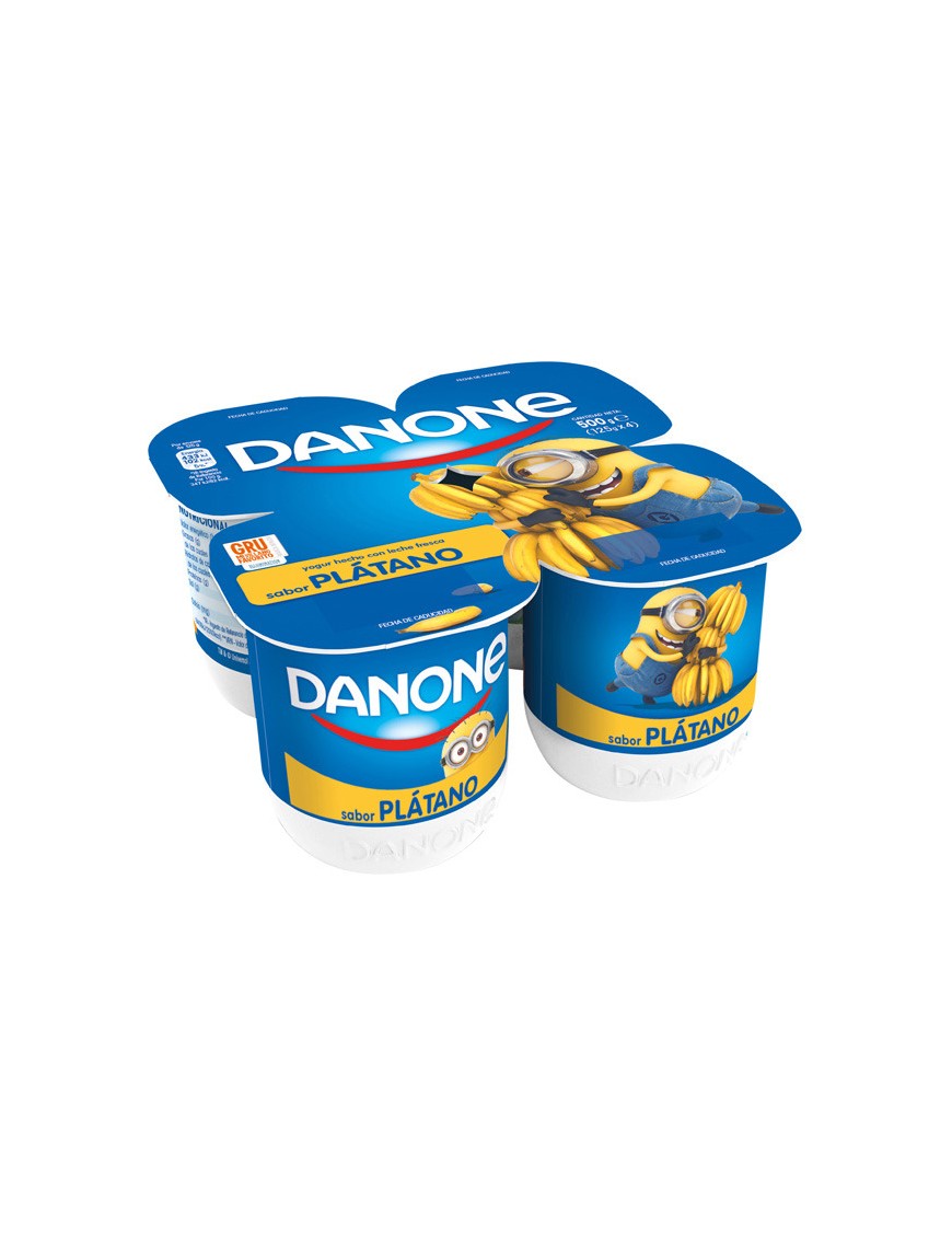 DANONE YOGUR SABOR PLATANO PACK 4 UD