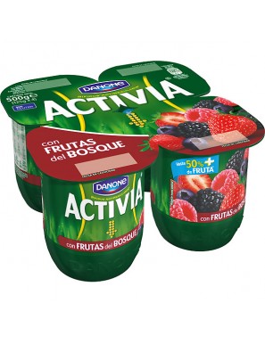 DANONE ACTIVIA FRUTOS DEL BOSQUE  PACK-4 UD