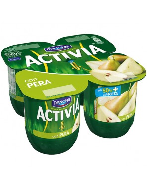 DANONE ACTIVIA CON PERA PACK-4 UD