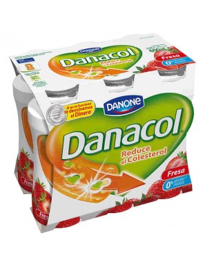 DANONE DANACOL FRESA PACK-6UD  600GR