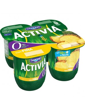 DANONE ACTIVIA 0% CON PIÑA (3+1)  PACK-4UD