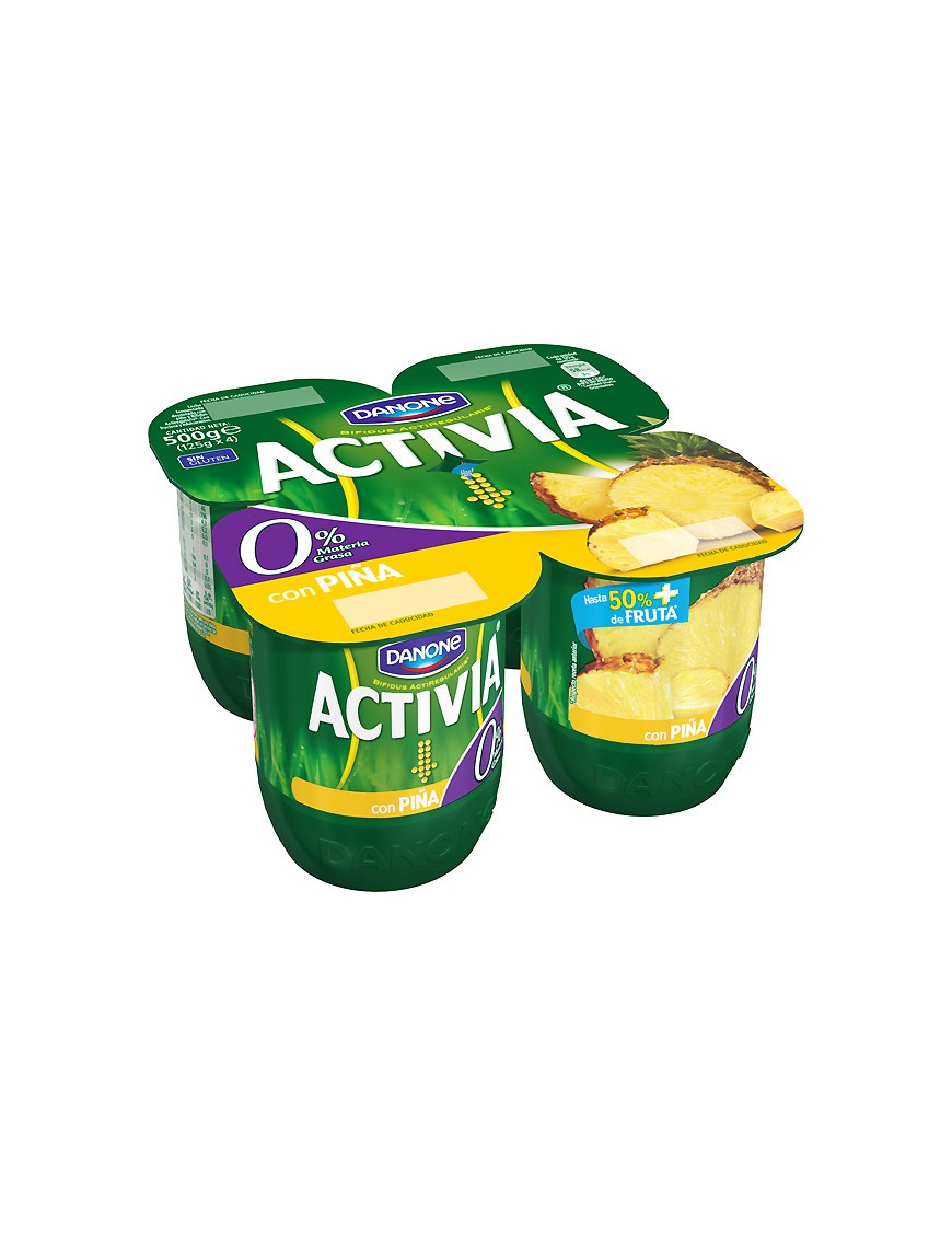 DANONE ACTIVIA 0% CON PIÑA (3+1)  PACK-4UD