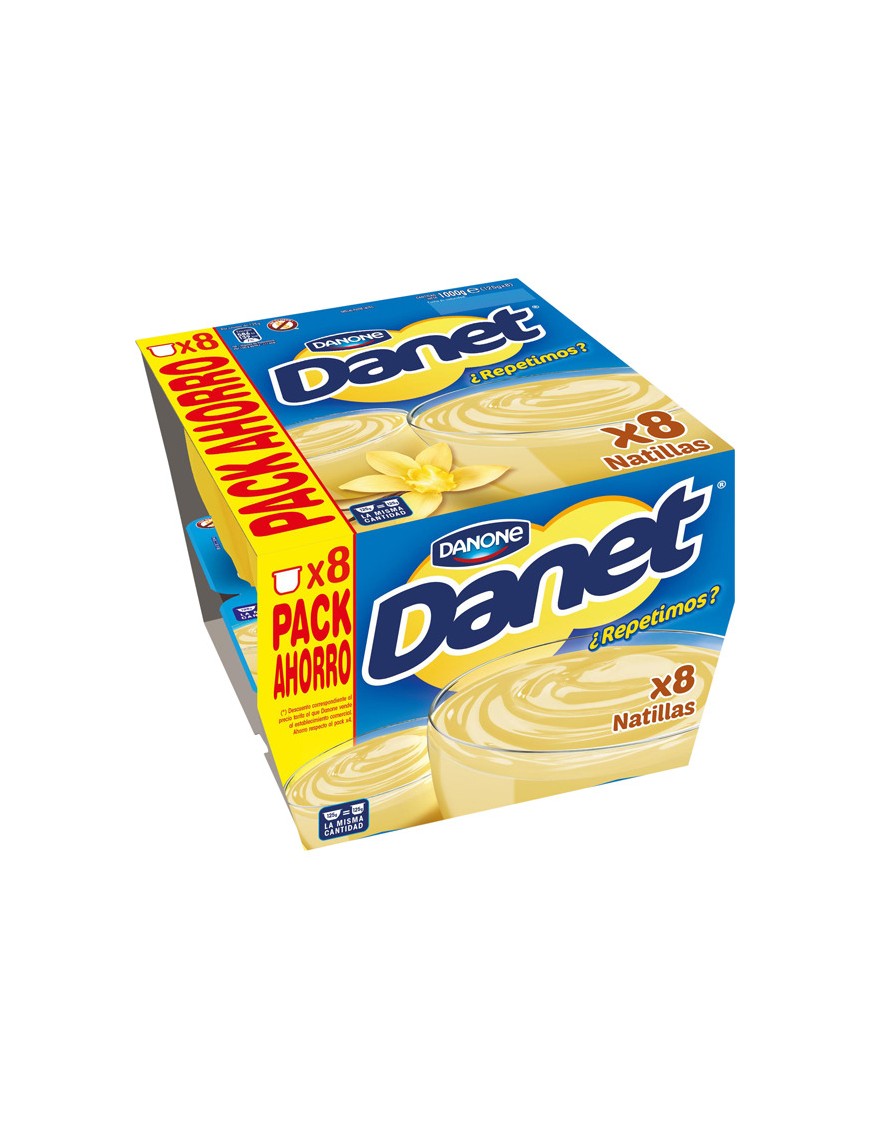 DANONE DANET NATILLAS VAINILLA PACK-8.UD 1.KG.