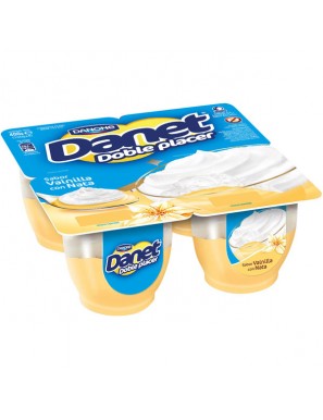 DANONE DANET VAINILLA CON NATA 100 GR PACK-4 UD