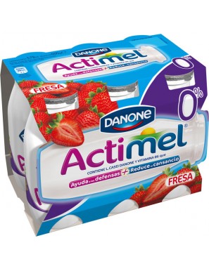 DANONE ACTIMEL 0% DESNATADO FRESA PACK-6 UD