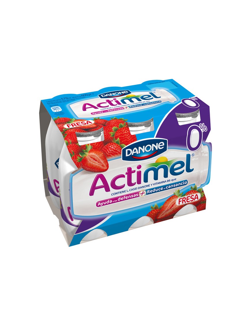 DANONE ACTIMEL 0% DESNATADO FRESA PACK-6 UD