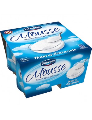 DANONE MOUSSE NATURAL AZUCARADO PACK-4U