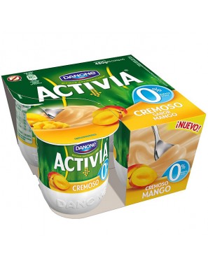 DANONE ACTIVIA 0% CREMOSO MANGO PACK-4 UD