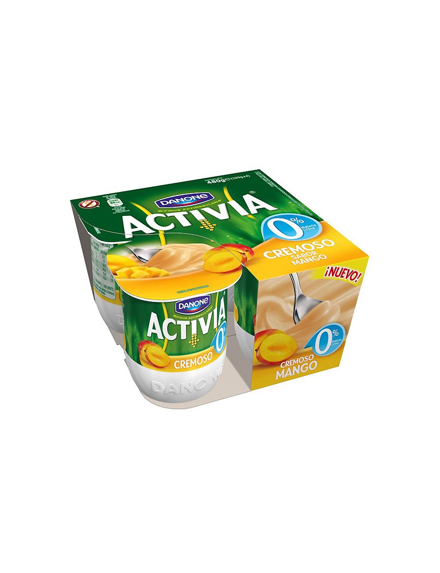 DANONE ACTIVIA 0% CREMOSO MANGO PACK-4 UD