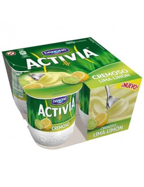 DANONE ACTIVIA CREMOSO LIMA LIMON P/4UD