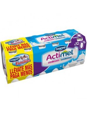 DANONE ACTIMEL LIQUIDO 0% NATURAL  PACK-12 UD