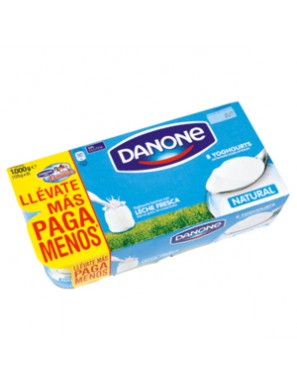 DANONE YOGUR NATURAL P/8 UD