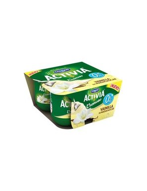 DANONE ACTIVIA 0% CREMOSO VAINILLA MADAG. PACK-4UD