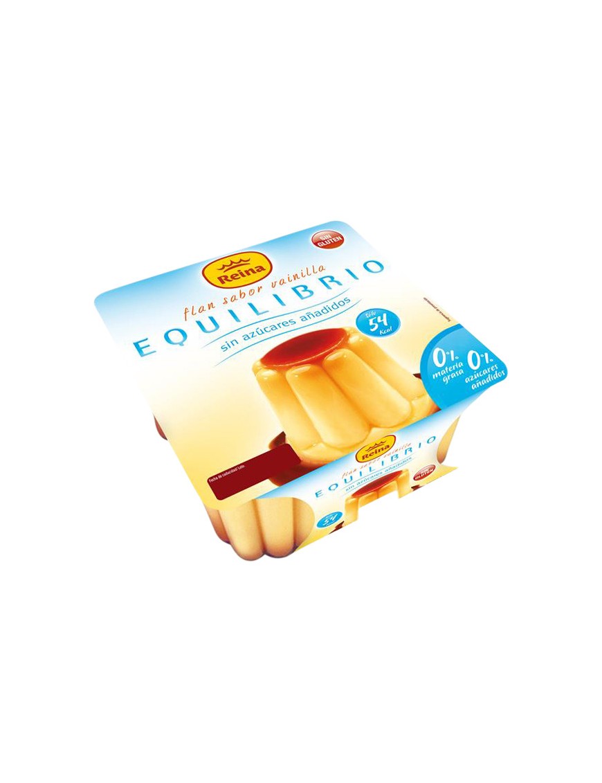 POSTRES REINA FLAN VAINILLA S/AZUCAR100GR PACK-4UD