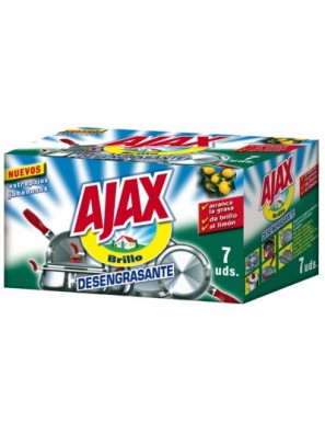 ESTROPAJO AJAX BRILLO LIMON CAJA 7 UD.