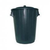 CUBO BASURA INDUST. C/TAPA NEGRO 100 LITROS