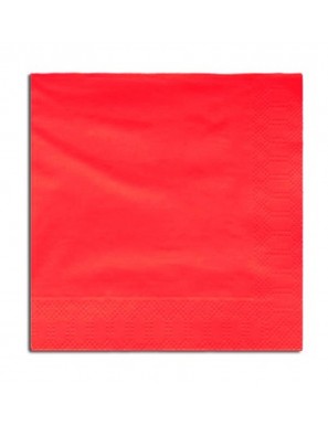 SERVILLETA 20X20 2.PLIS ROJA TISSUE/D.CLEV P/100 U