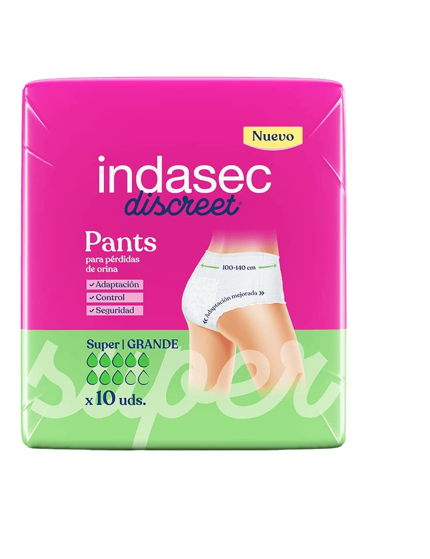 PAÑAL/BRAGA INDASEC PANT L PLUS DISCREET P/10 UD