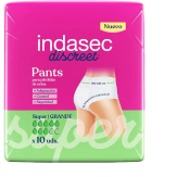 PAÑAL/BRAGA INDASEC PANT L PLUS DISCREET P/10 UD