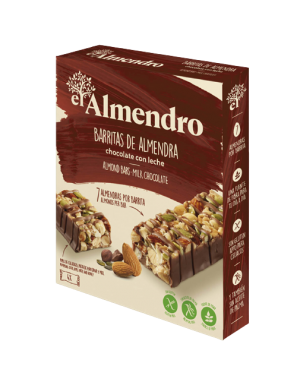 CEREALES BARRITA EL ALMENDRO CHOCO LECHE P/4 UD