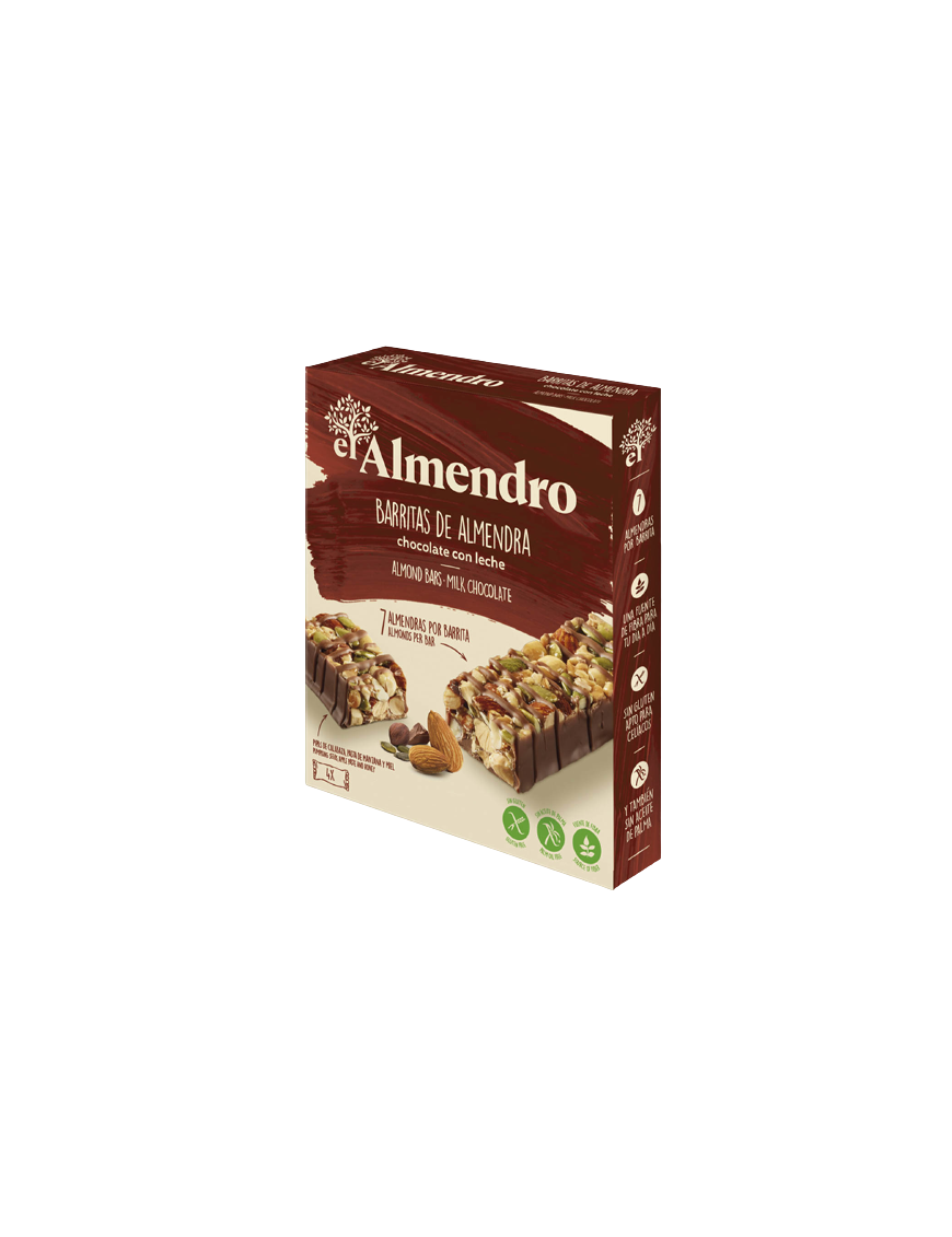 CEREALES BARRITA EL ALMENDRO CHOCO LECHE P/4 UD