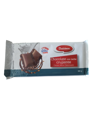 CHOCOLATE DULCINEA C/ LECHE CRUJIENTE T/100 GR