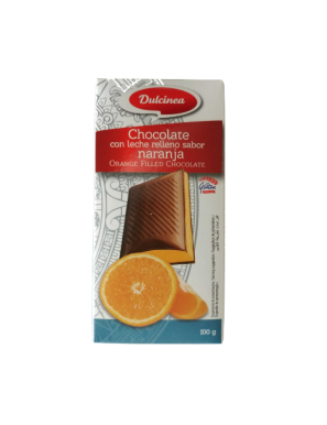 CHOCOLATE DULCINEA C/LECHE RELL. S/NARANJA T/100GR