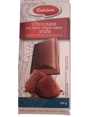 CHOCOLATE DULCINEA C/LECHE RELL. S/TRUFA T/100GR