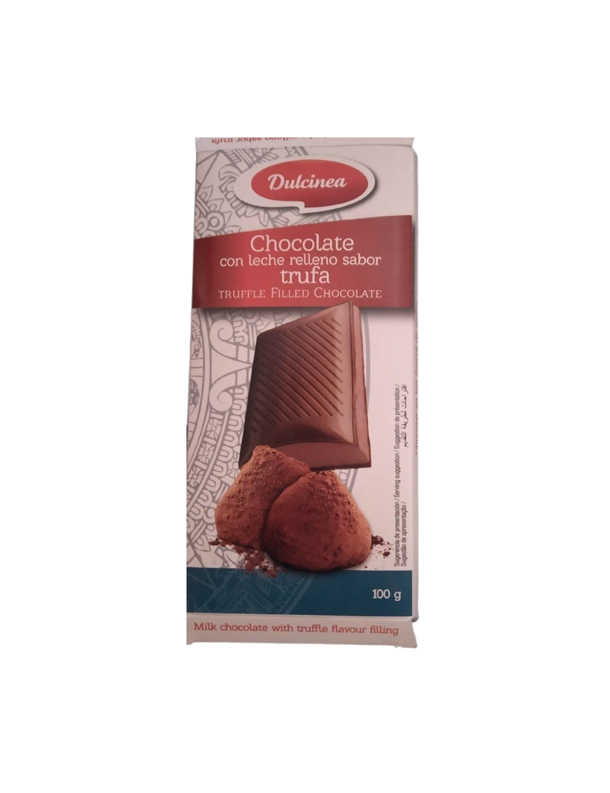 CHOCOLATE DULCINEA C/LECHE RELL. S/TRUFA T/100GR