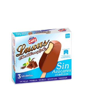 HELADO CASTY LUXUS CHOCO LECHE SIN AZUCAR PACK-3U